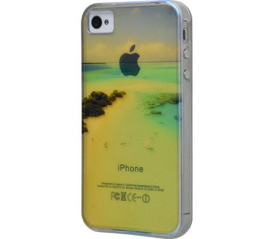 Чохол для iPhone 4 силіконовий перламутровий пляж