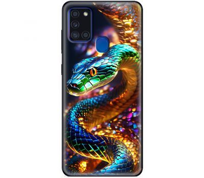 Чохол для Samsung Galaxy A21s (A217) MixCase Новий рік 2025 яскрава змія