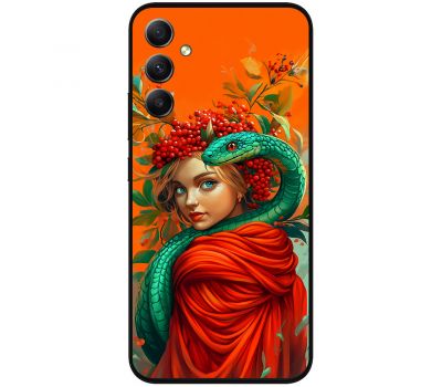 Чохол для Samsung Galaxy M34 (M346) MixCase Новий рік 2025 дівчинка зі змією