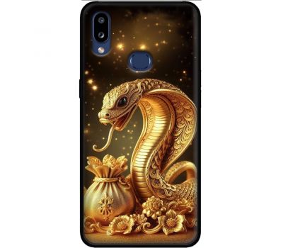 Чохол для Samsung Galaxy A10S (A107) MixCase Новий рік 2025 золотиста змія