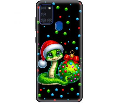 Чохол для Samsung Galaxy A21s (A217) MixCase Новий рік 2025 новорічна змійка