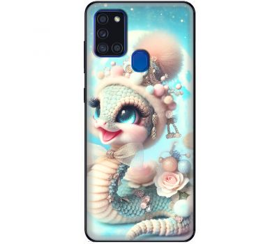 Чохол для Samsung Galaxy A21s (A217) MixCase Новий рік 2025 мила змійка