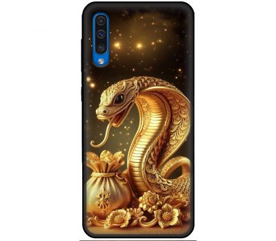 Чохол для Samsung Galaxy A7 2018 (A750) MixCase Новий рік 2025 золотиста змія