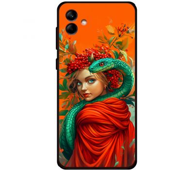 Чохол для Samsung Galaxy A04E (A042) MixCase Новий рік 2025 дівчинка зі змією