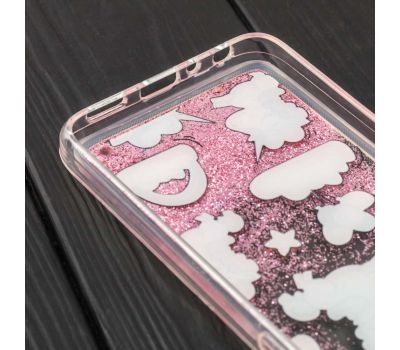 Чохол для Huawei P Smart Pepper блискітки вода рожевий "єдинорожки" 363137