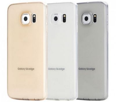 TPU чохол ROCK Ultrathin Slim Jacket для Samsung G925F Galaxy S6 Edgeчорний / Transp