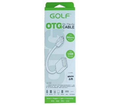 Перехідник Golf GC-06 OTG USB to microUSB білий