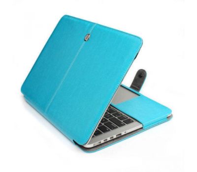 Шкіряний чохол книжка TTX для Apple MacBook Retina 13 синій
