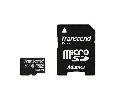 Карта памяти micro Transcend 8 Gb class 10 + adapter SD
