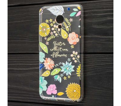 Чохол для Meizu M5 силіконовий з малюнком різні квіти