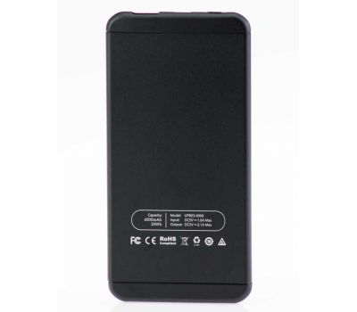 Зовнішній акумулятор power bank Hoco UPB-03 6000 mAh black 411974