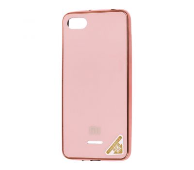 Чохол для Xiaomi Redmi 6A Silicone case (TPU) рожево-золотистий 424290