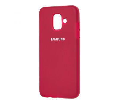 Чохол для Samsung Galaxy A6 2018 (A600) Silicone Full рожево-червоний 481819