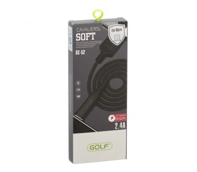 Кабель USB Golf GC-52m microUSB 2.4A (1m) черный 493615