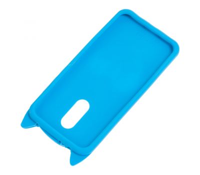 3D чохол для Xiaomi Redmi 5 Plus кіт з блискітками блакитний 506734