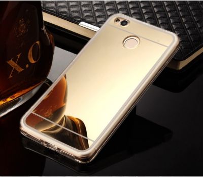 Чохол для Xiaomi Redmi 4x із дзеркальною вставкою золотистий