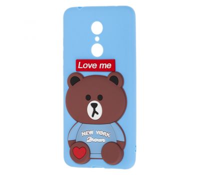Чохол для Xiaomi Redmi 5 ведмедик "Love Me" блакитний