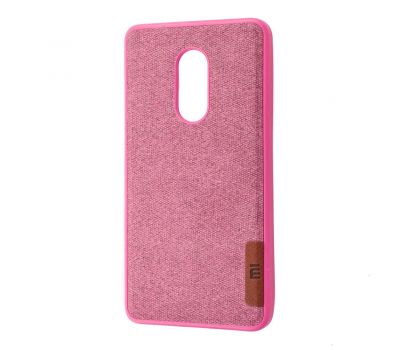 Чохол для Xiaomi  Redmi Note 4X Label Case Textile рожевий