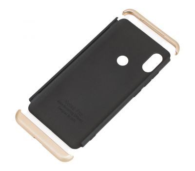 Чохол GKK LikGus для Xiaomi Redmi Note 5 / Note 5 Pro 360 чорно-золотистий 522692