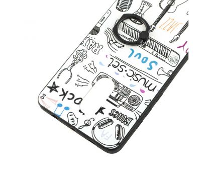 Чохол для Xiaomi Redmi Note 4x / Note 4 з кільцем білий "музика" 522159
