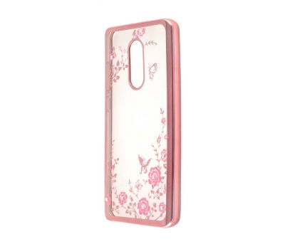 Чохол для Xiaomi Redmi Note 4X з квітами рожевий