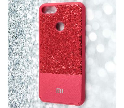 Чохол для Huawei P Smart / Enjoy 7S Label Case Leather + Shining червоний