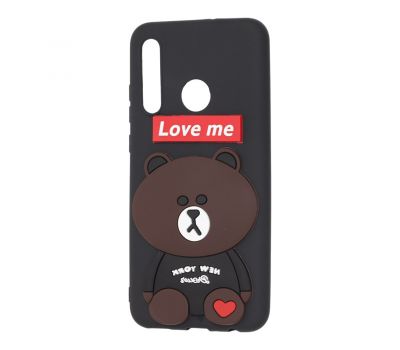 Чохол для Huawei P Smart 2019 ведмедик "Love Me" чорний