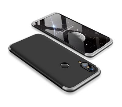 Чохол GKK LikGus для Huawei P20 Lite 360 ​​чорно-сріблястий