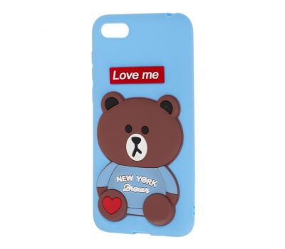 Чохол для Huawei Y5 2018 ведмедик "Love Me" блакитний