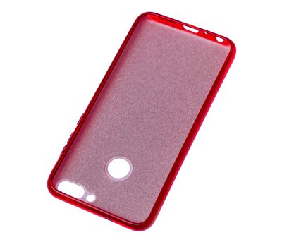 Чохол для Huawei P Smart Glitter з блискітками червоний 536950