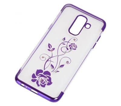 Чохол для Samsung Galaxy A6+ 2018 (A605) kingxbar diamond flower фіолетовий 544989