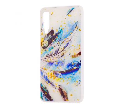 Чохол для Samsung Galaxy A7 2018 (A750) Art confetti "пір'я"