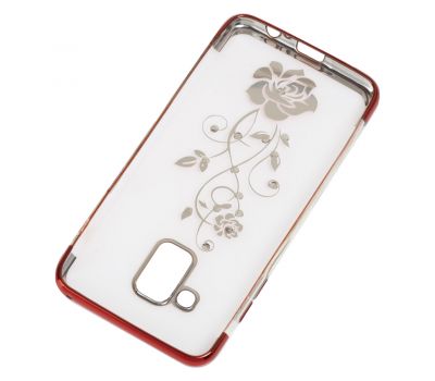 Чохол для Samsung Galaxy A8+ 2018 (A730) kingxbar diamond flower червоний 546245