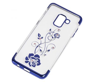 Чохол для Samsung Galaxy A8+ 2018 (A730) kingxbar diamond flower синій 546247