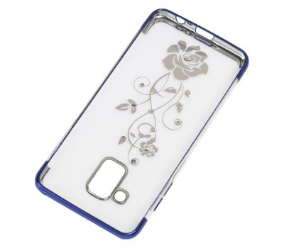 Чохол для Samsung Galaxy A8+ 2018 (A730) kingxbar diamond flower синій 546248
