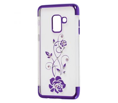 Чохол для Samsung Galaxy A8+ 2018 (A730) kingxbar diamond flower фіолетовий