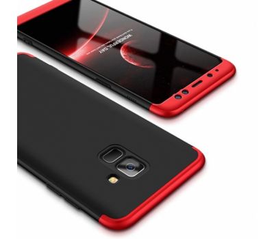 Чохол GKK LikGus для Samsung Galaxy A8+ 2018 (A730) 360 чорно-червоний