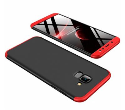 Чохол GKK LikGus для Samsung Galaxy A6 2018 (A600) 360 чорно-червоний