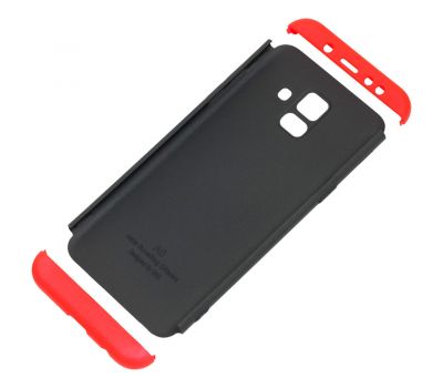 Чохол GKK LikGus для Samsung Galaxy A6 2018 (A600) 360 чорно-червоний 547254