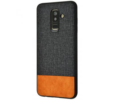 Чохол для Samsung Galaxy A6+ 2018 (A605) Hard Textile чорно коричневий