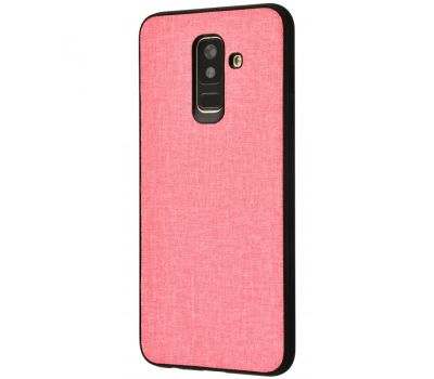 Чохол для Samsung Galaxy A6+ 2018 (A605) Hard Textile рожевий