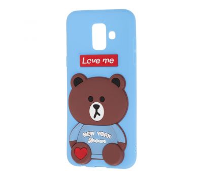 Чохол для Samsung Galaxy A6 2018 (A600) ведмедик "Love Me" блакитний