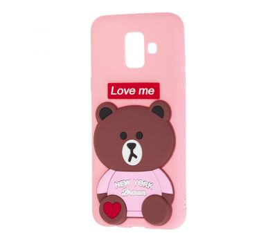 Чохол для Samsung Galaxy A6 2018 (A600) ведмедик "Love Me" рожевий