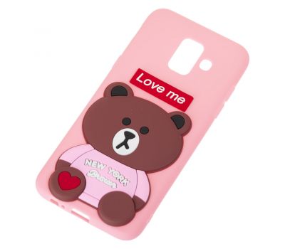 Чохол для Samsung Galaxy A6 2018 (A600) ведмедик "Love Me" рожевий 547725