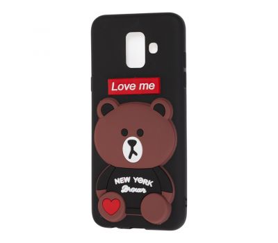 Чохол для Samsung Galaxy A6 2018 (A600) ведмедик "Love Me" чорний