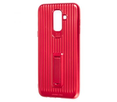 Чохол для Samsung Galaxy A6+ 2018 (A605) Luggage з підставкою червоний
