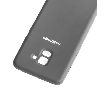 Чохол для Samsung Galaxy A8+ 2018 (A730) Silicone cover сірий 548907