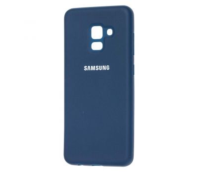 Чохол для Samsung Galaxy A8 2018 (A530) Silicone cover синій
