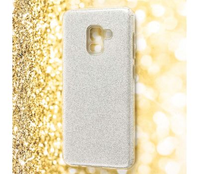 Чохол для Samsung Galaxy A8 2018 (A530) Glitter з блискітками сріблястий