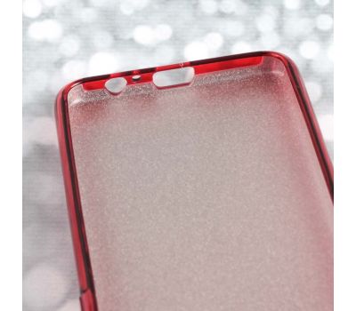 Чохол для Samsung Galaxy A8 2018 (A530) Glitter з блискітками червоний 549542
